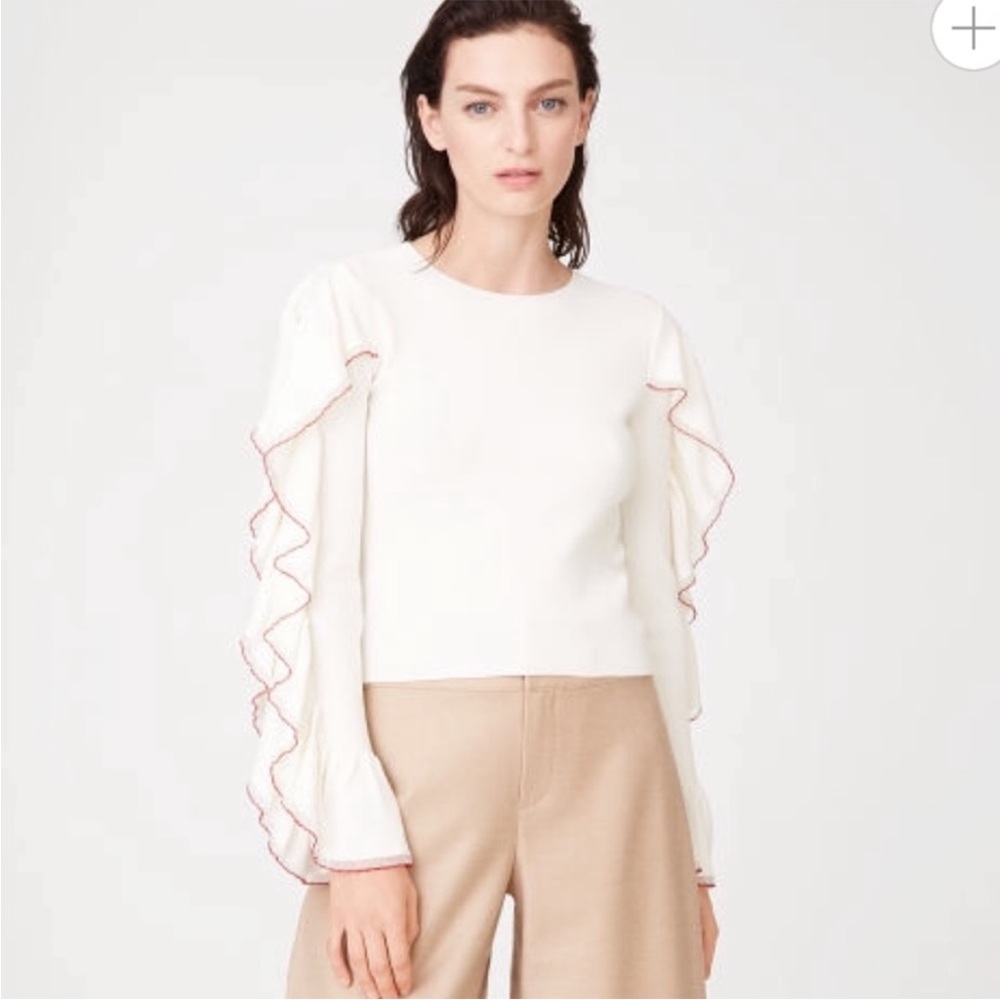 Club Monaco Sweater with Ruffles